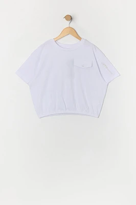 T-shirt utilitaire avec ourlet cintré pour fille