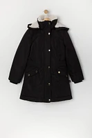 Girls Faux Fur Lined Parka