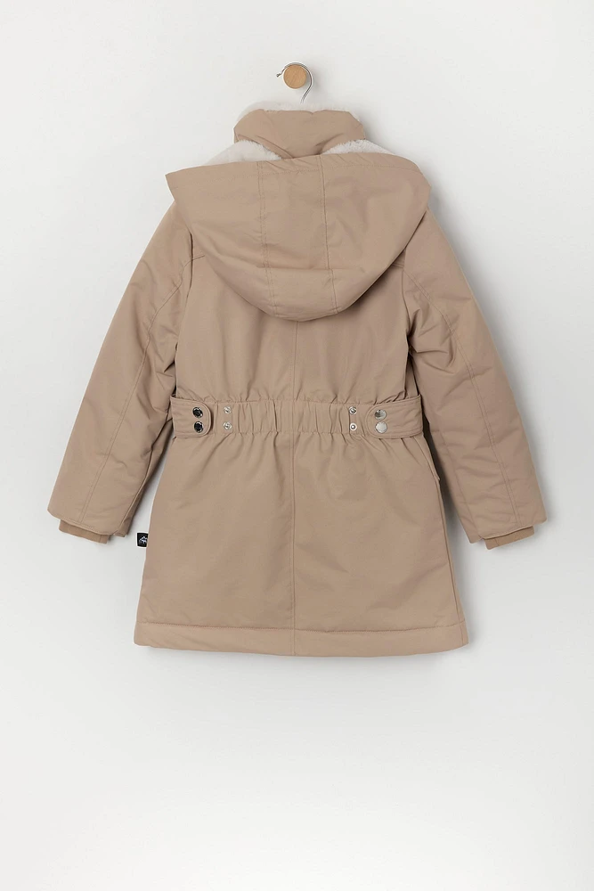 Parka doublÃ©e de similifourrure pour fille