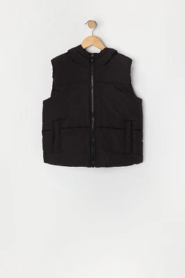 Girls Hooded Puffer Vest