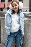 Veste bouffante Ã  capuchon pour fille