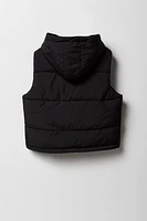 Girls Sherpa Lined Puffer Vest