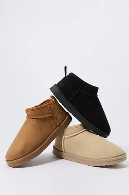 Girls Faux Suede Ankle Booties