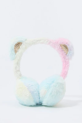 Protège-oreilles en peluche avec oreilles de chat pour fille