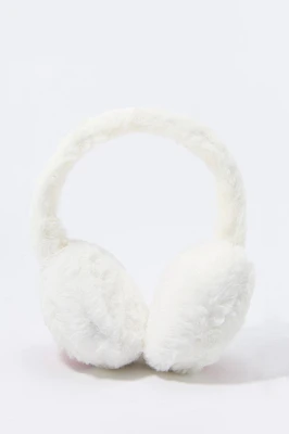 Protège-oreilles en peluche avec Smiley Face Sherpa pour fille