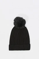 Girls Knit Pom Beanie