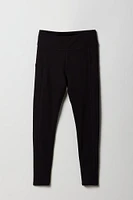Girls Active Soft Side Pocket Legging