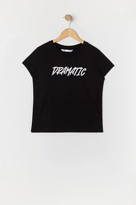 Girls Dramatic Graphic T-Shirt