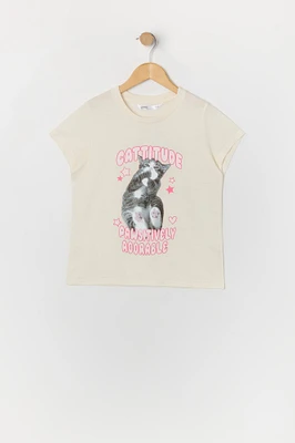 T-shirt Ã  imprimÃ© Cattitude pour fille