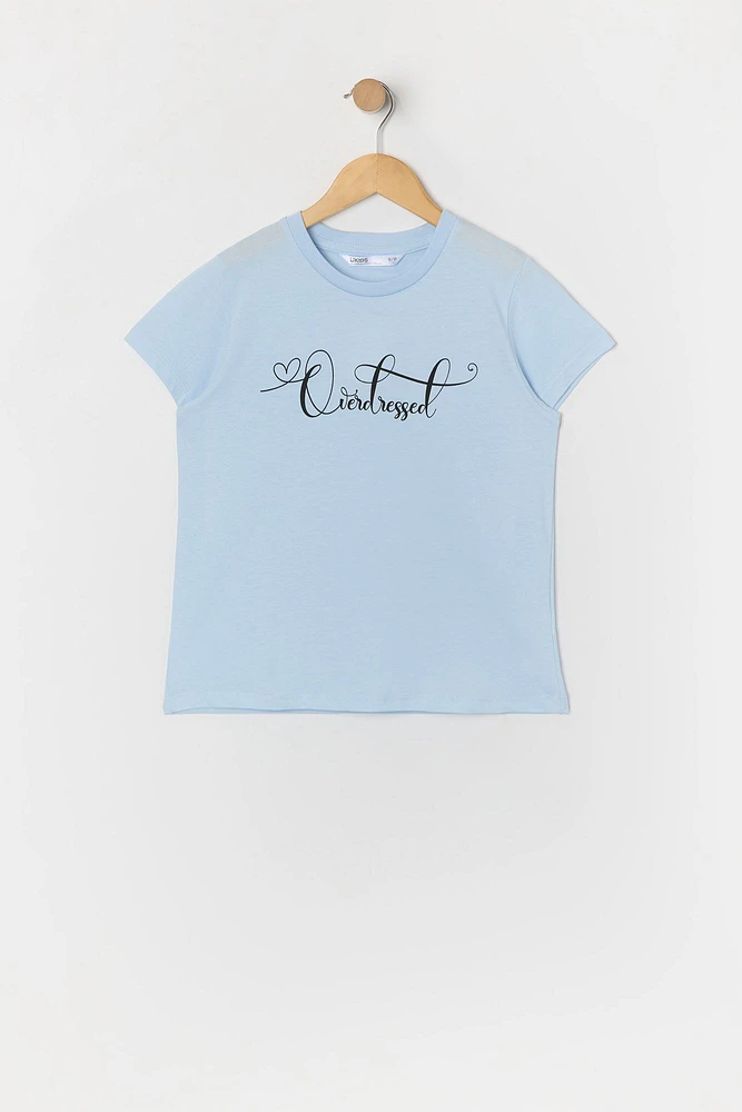 T-shirt à imprimé Overdressed pour fille