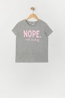 T-shirt à imprimé Not Today pour fille