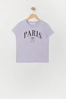 T-shirt à imprimé Paris Bow pour fille