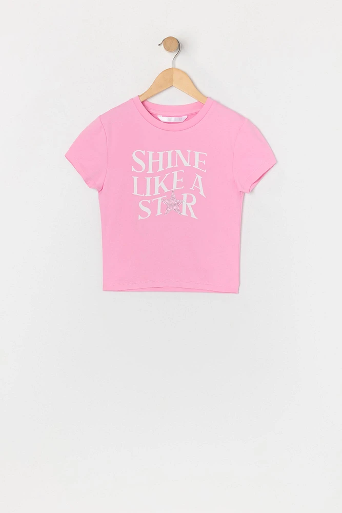 Girls Rhinestone Star T-Shirt