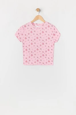 T-shirt fleuri pour fille