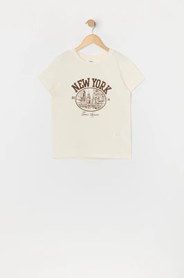 Girls New York Times Square Graphic T-Shirt