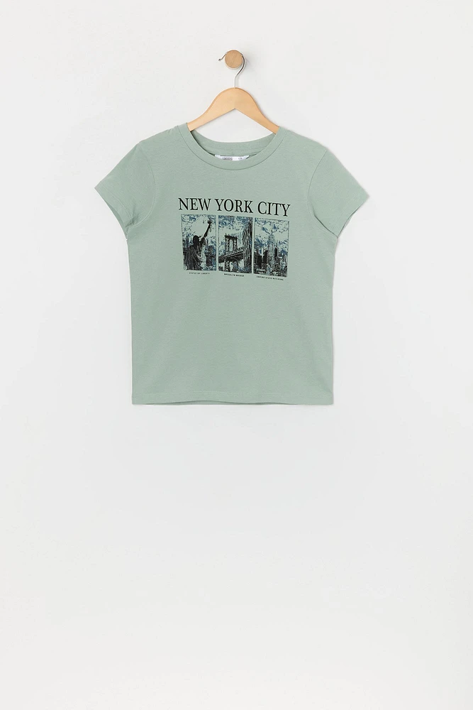 T-shirt à imprimé New York City pour fille