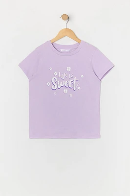 Girls Life is Sweet Graphic T-Shirt