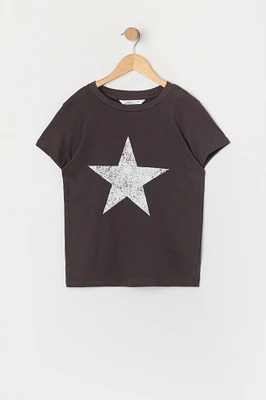 Girls Speckled Star Graphic T-Shirt