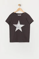 T-shirt à imprimé Speckled Star pour fille