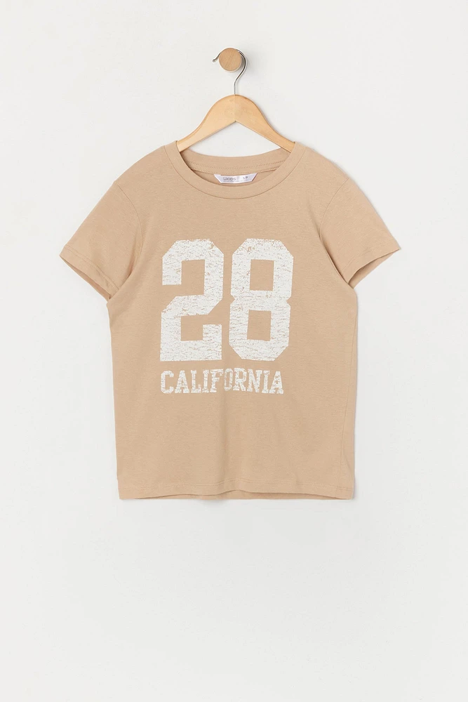 T-shirt à imprimé 28 California pour fille