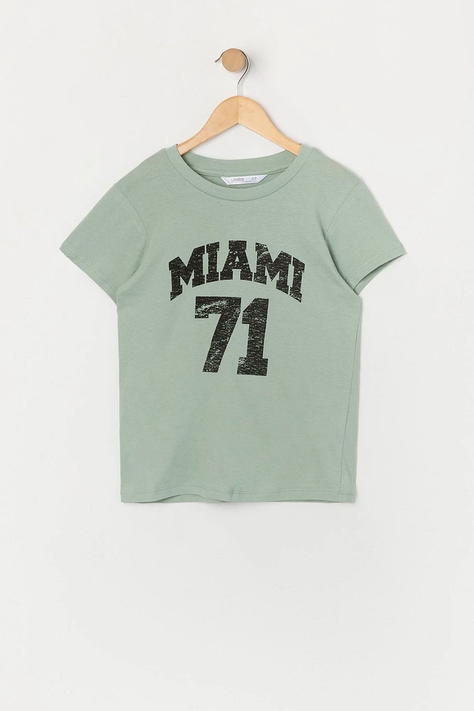 Girls Miami Graphic T-Shirt