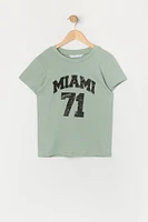 T-shirt à imprimé Miami 71 pour fille