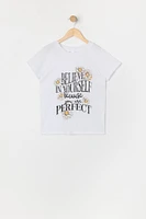 T-shirt à imprimé Believe Yourself pour fille