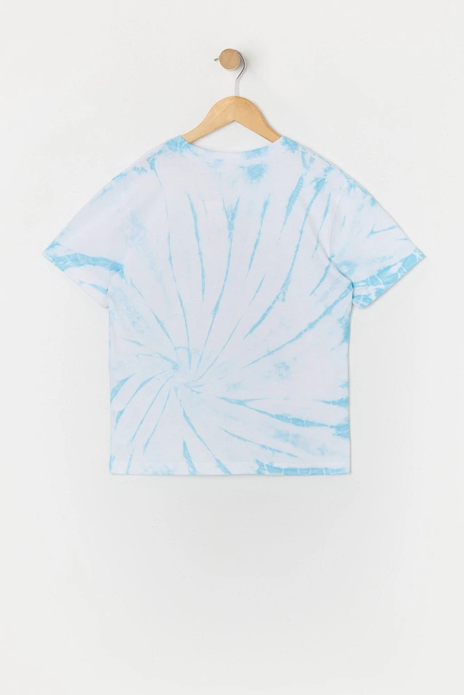 Girls Explore Nature Graphic Tie Dye T-Shirt