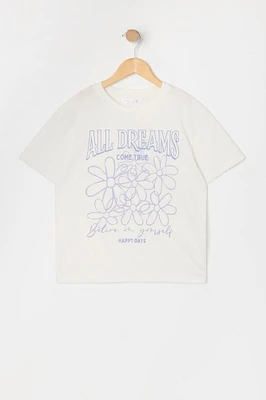 T-shirt à imprimé Dreams Come True pour fille