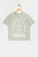 T-shirt à imprimé Happy Thoughts pour fille