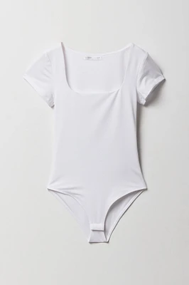 Maillot doublé avec encolure carrée pour fille