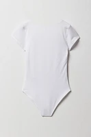 Maillot doublé avec encolure carrée pour fille