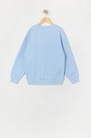 Girls Stitch Graphic Fleece Sweatshirt