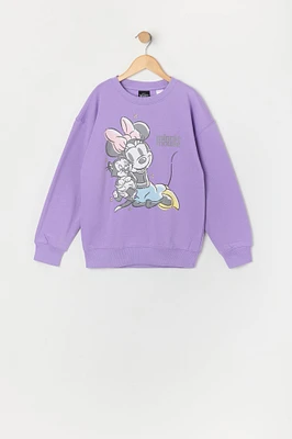 Girls Minnie and Kitty Graphic Fleece Sweatshirt