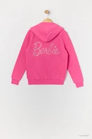 Barbie™ Girls Rhinestone Fleece Zip-Up Hoodie