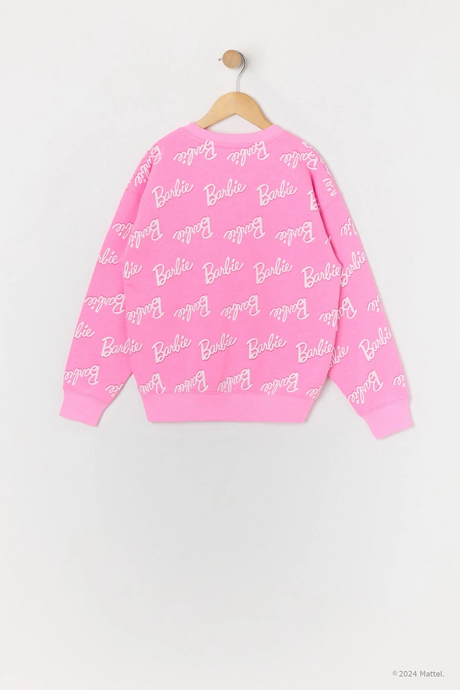 Barbie™ Girls Printed Fleece Sweatshirt