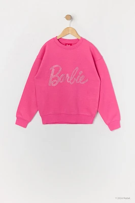 Barbieâ¢ Girls Rhinestone Fleece Sweatshirt