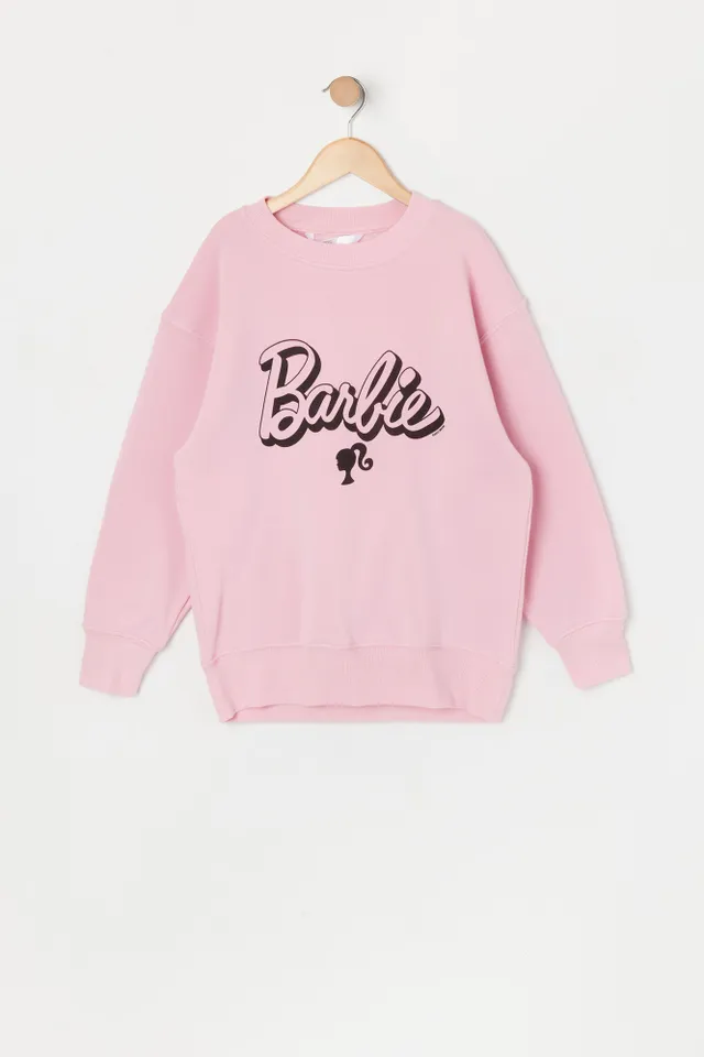 Barbie Little Girls Zip Up Fleece Hoodie Graphic T-Shirt and