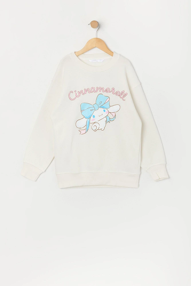 Chandail en molleton à imprimé Cinnamoroll pour fille