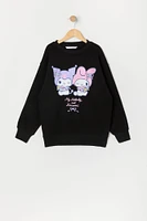 Girls My Melody and Kuromi Graphic Fleece Sweatshirt