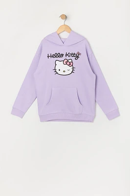 Haut à capuchon en molleton avec imprimé Hello Kitty pour fille