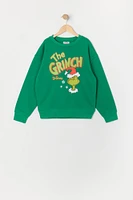 Jogger en molleton avec motif brodé The Grinch pour fille