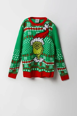 Chandail de Noël à imprimé Grinch pour garçon