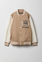 Kids City Embroidered Fleece Varsity Jacket