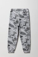 Kids Graffiti Skate Print Fleece Jogger
