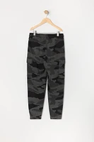 Jogger cargo en molleton avec motif camouflage pour garçon