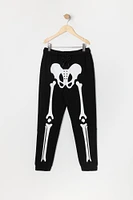 Boys Skeleton Print Fleece Jogger