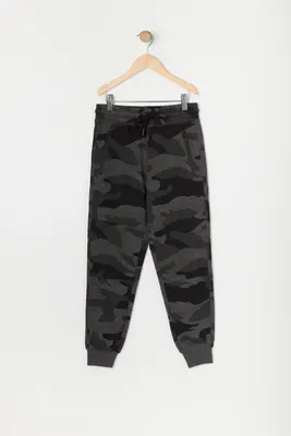 Boys Camo Zip Pocket Jogger