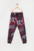 Boys Graffiti Print Fleece Jogger