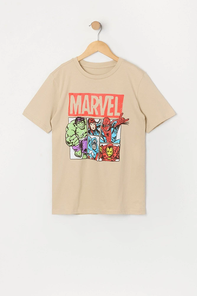 T-shirt Ã  imprimÃ© Marvel pour garÃ§on